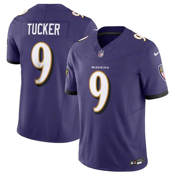 Men & Women & Youth Baltimore Ravens #9 Justin Tucker Purple 2023 F.U.S.E Vapor Jersey